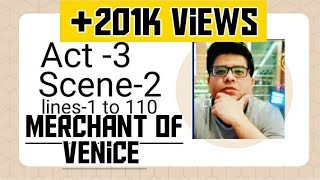 MERCHANT OF VENICE ACT 3 SCENE 2 explanation in hindi [upl. by Arihaj]