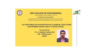 Introduction to Diophantine Equations  Dr A Stephan Antony Raj  SNS INSTITUTIONS [upl. by Pippo]