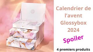 Calendrier de l’avent Glossybox 2024  4 premiers produits [upl. by Aliuqat]