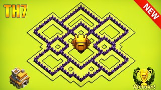 Diseño de Ayuntamiento 7 Subida de Copas Clash of Clans 2023 [upl. by Durrett]