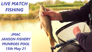 LIVE MATCH FISHING  Janson Fishery  Munroe Pool  JMAC  15521 [upl. by Phio]