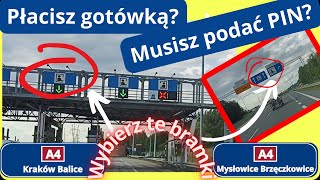 002 Autostrada A4 jak płacić za przejazd gotówkakartaPIN Balice  Brzęczkowice  072023 [upl. by Etra]