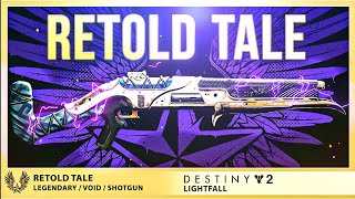 Destiny 2 GOD ROLL Retold Tale [upl. by Palladin]