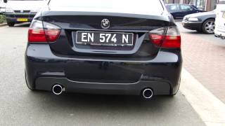 BMW E90 325i Sport Exhaust UITLAAT  SPORTUITLAAT system by Maxiperformance [upl. by Whitten479]