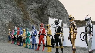 Shinkenger Vs Goonger Henshin amp Roll Call [upl. by Morette614]