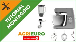 Impastatrice planetaria multifunzione Kenwood Chef XL Elite KVL6370S montaggio [upl. by Nnalyrehs862]