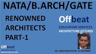 BARCH JEE MAINSNATAGATE 1Renowned Architects [upl. by Nalim932]