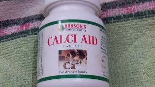 BAKSONS HOMOEOPATHY CALCI AID TABLET USES AND BENEFITS IN HOMEOPATHY  CALCIAID TABLETS [upl. by Aala]