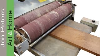 My Drum Sander amp How To Make A Sapele Mahogany Top [upl. by Gerrard11]