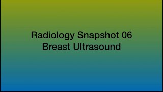 Breast Ultrasound [upl. by Eanat651]