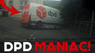 UNBELIEVABLE UK DPD DRIVERS DASH CAMERAS  DPD Drives Into Oncoming Traffic Smash Bollard 2 [upl. by Essirahc885]