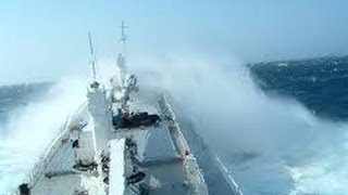 Cargo Ship In STORM Horrible FOOTAGE  100 Foot Wave Hits Ship [upl. by Asirral]