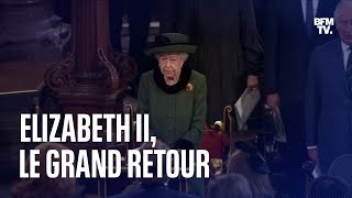 Elizabeth II la reine fait son grand retour en public [upl. by Ettenowtna]