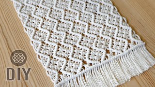 WAVY MESH MACRAME TABLECLOTH PATTERN TUTORIAL [upl. by Samul45]