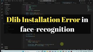 Dlib installation error  How to install dlib in python 1110987 Dlib library Installation [upl. by Nitfa]