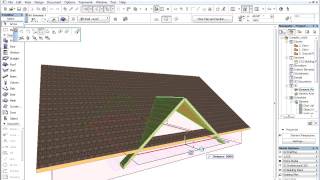 Complex roofs in ARCHICAD  Crossgable roof [upl. by Juan]