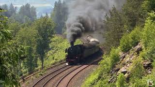 Dampflok 01 118 im Schnellzugtempo und 01 180 zurück auf der Schiefen Ebene [upl. by Bobbi]