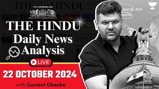 The Hindu Daily News Analysis  22 October 2024  Current Affairs Today  By Chandramouli Choudhary [upl. by Koral]