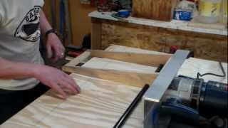 Scarfing plywood bottom for 17x54 Drift Boat part one [upl. by Ahsinuq75]