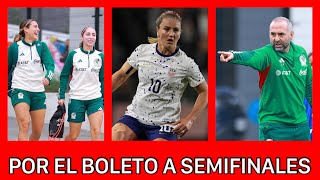 🔥México Femenil y Estados Unidos VAN POR EL BOLETO A SEMIFINALES DE LA COPA ORO FEMENIL [upl. by Senior629]