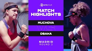 Karolina Muchova vs Naomi Osaka  2021 Madrid Round 2  WTA Match Highlights [upl. by Abeh260]