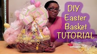 Easter Basket Tutorial  Dollar Tree DIY [upl. by Atter]