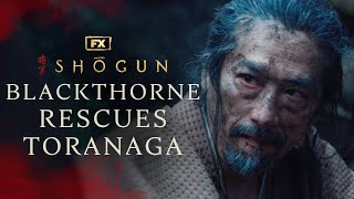 Blackthorne Rescues Toranaga from a Landslide  Scene  Shōgun  FX [upl. by Enilav]