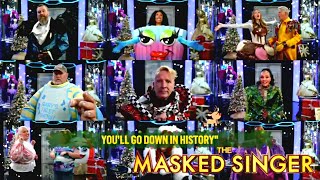 Full Cast Sings Rudolph The Red Nosed Reindeer  Masked Singer Season 6 [upl. by Alracal]