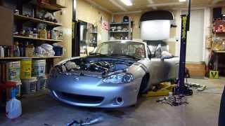 LS2 Miata  Custom 1 78quot Long Tubes  Open Headers [upl. by Blas]