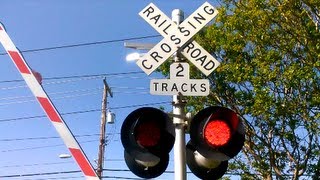 Railroad Crossing at 59th Street SACRT Light Rail 217 at 59th Street Station [upl. by Oberstone]