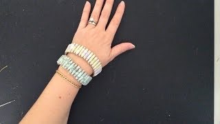 PAPER BEAD BRACELET TUTORIAL [upl. by Aryt]