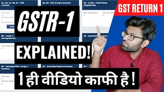 Complete GSTR 1 EXPLAINED  GSTR 1 Return Filing [upl. by Chaddie]