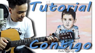 Marcos Menchaca  Contigo TUTORIAL en guitarra [upl. by Lirbij]