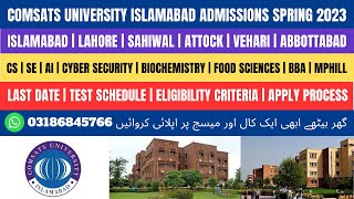 COMSATS University Islamabad Admissions Spring 2024  COMSATS University Islamabad Admission 2023 [upl. by Starkey411]