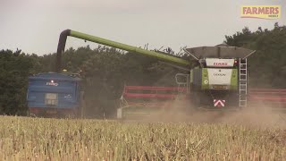 Harvest 2017 Early oilseed rape yields better than expected in Kent [upl. by Yntruoc]