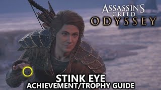 Assassins Creed Odyssey  Stink Eye AchievementTrophy Guide  Recover Obsidian Eye from Goat [upl. by Nwahsud]