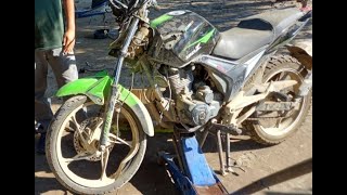 como enderezar barras de suspensión de cualquier moto [upl. by Enirok]