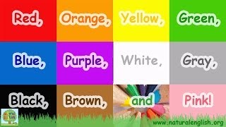 The Colors Song  Learn the Colors  Colours  LEARN ENGLISH with Natural English  LEARN VOCABULARY [upl. by Ha]