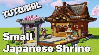 Small Japanese Shrine  Minecraft Tutorial [upl. by Atirak490]