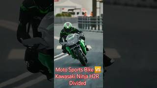 Kawasaki Ninja H2R 🆚 Moto Sports Bike Divide Race😱😱Thanks 2 Million Views [upl. by Hairahcaz]