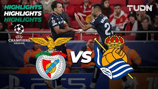 Benfica vs Real Sociedad  HIGHLIGHTS  UEFA Champions League 202324  TUDN [upl. by Engelhart697]