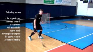 Defending and attacking posture  floorballcoachorg [upl. by Burke]