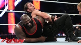 Mark Henry vs Dean Ambrose US Title Match Raw Feb 10 2014 [upl. by Elgna]