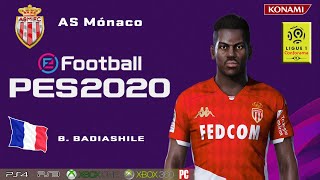 B BADIASHILE AS Mónaco How to create in PES 2020 [upl. by Kristie]