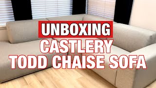 UNBOXING CASTLERY TODD CHAISE SOFA [upl. by Nishi]