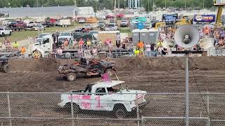 Steele County Fair LimitedWeld Fullsize Truck Demo Derby Owatonna MN 82023 [upl. by Arriet]