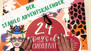 STABILO Adventskalender Unboxing  24 Days of Creativity  Achtsam und kreative durch den Advent ☺ [upl. by Ehlke]