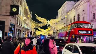 London best Christmas lighting  Christmas lighting at Bond Street Oxford street regent street [upl. by Kcirrag336]