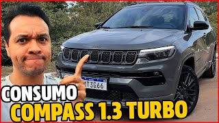 O CONSUMO REAL DO JEEP COMPASS 13 TURBO VAI TE DEIXAR MALUCO SUV BEBERRÃO [upl. by Mariko]