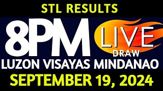 Stl Result Today 800 pm draw September 19 2024 Thursday Luzon Visayas and Mindanao Area Live [upl. by Adnihc]